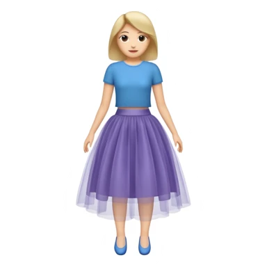 woman tulle skirt wearing sticker