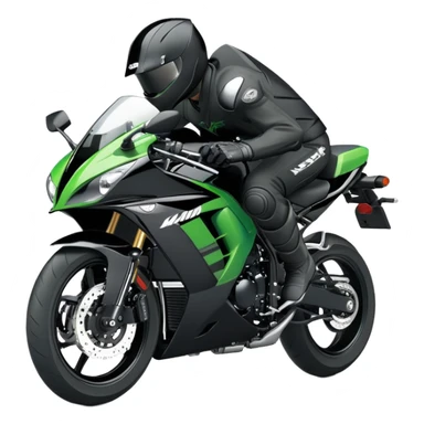 Motorrad Ninja Kawasaki 400 in schwarz  sticker