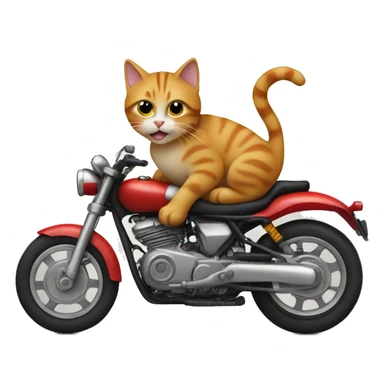 cat on a motorcycle sticker