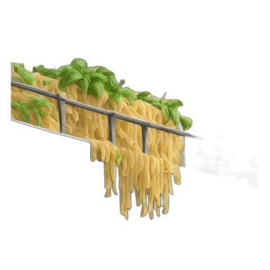 Pasta with a lot of garlic on the balcony  sticker