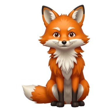 Full body Fox angry looking up  sticker