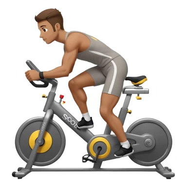 guy workout spinning soul cycle sticker