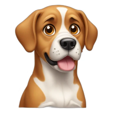 confused look dog sticker