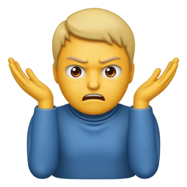 I want an emoji of a person with two hands around their neck and making like an angry face sticker