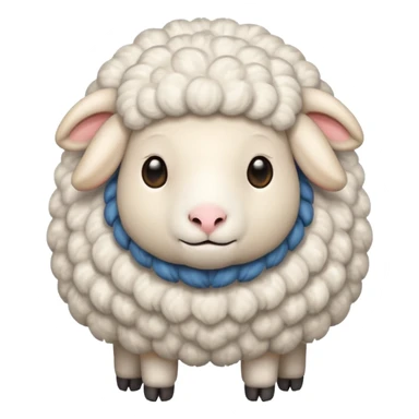 sheep, simple, not detailed, cute sticker