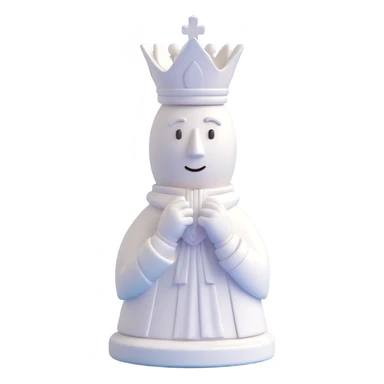 hacker chess piece white bishop with climate change theme sticker