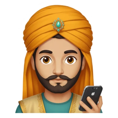 persian with saffron on head and smartphone sticker