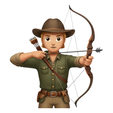 Ein jäger mit Bogen sticker