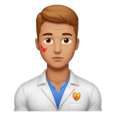 Hot engineer with kiss marks and muscles sticker