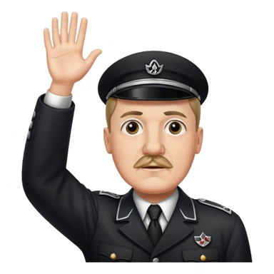 Hitler with arm straight raised sticker