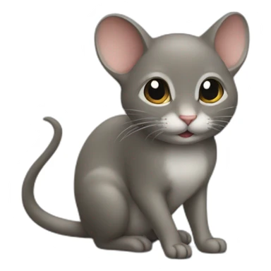 Souris sur chat sticker