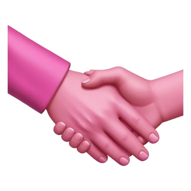 handshake pink hands sticker