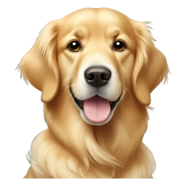 Golden Retriever with white patch on chest   sticker