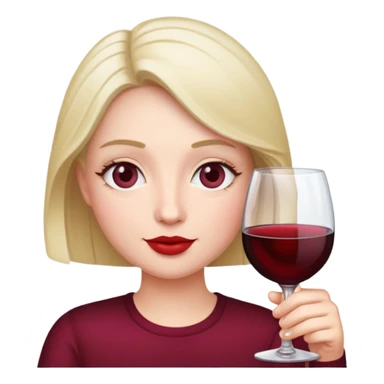 Me drinking a glass of wine sticker