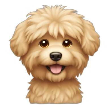 tan fluffy dog sticker