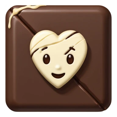 a chocolate network with lines between chocolate sticker