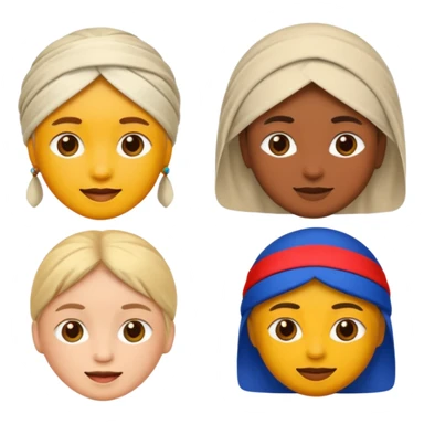 Emoji symbolizing three different cultures of Russia (for example, Russian, Tatars, Bashkirs) sticker