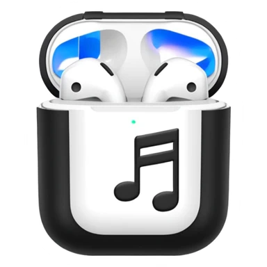 airpods in a music note themed case sticker