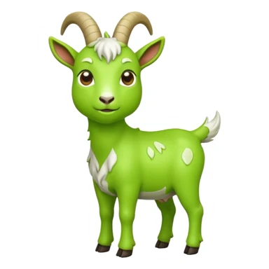 Slime Green goat sticker
