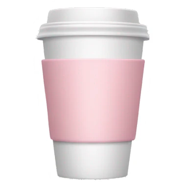 Pastel pink coffee cup sticker