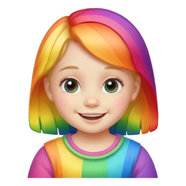 a rainbow baby girl sticker