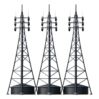 3 TORRES DE ANTENA DE ESTAÇÃO RÁDIO BASE sticker