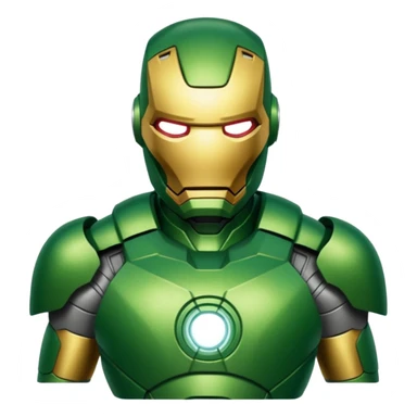 an green Ironman sticker