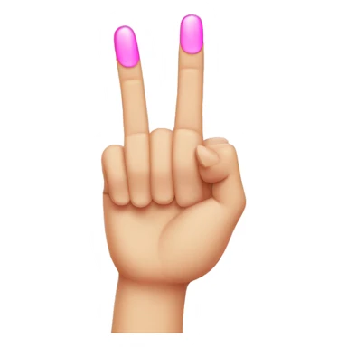 Middle finger with pink nails sticker