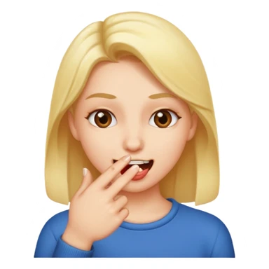 Biting finger flirty sticker