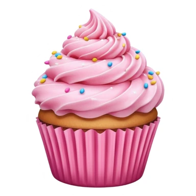Cupcake with pink icing sticker