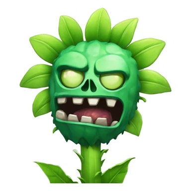 zombie emerald sunflower from plants vs zombies sticker