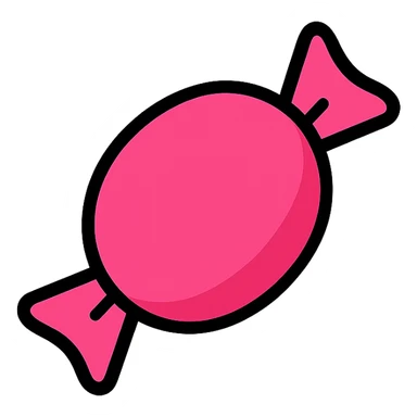 pink candy, playful and sweet sticker