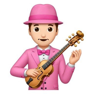 pink musician man  sticker