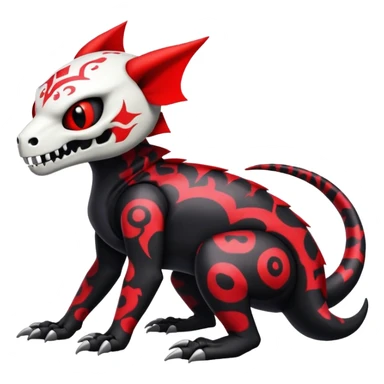Salandit-Noibat-Litten-Hybrid with a white skull-face (Full body) sticker
