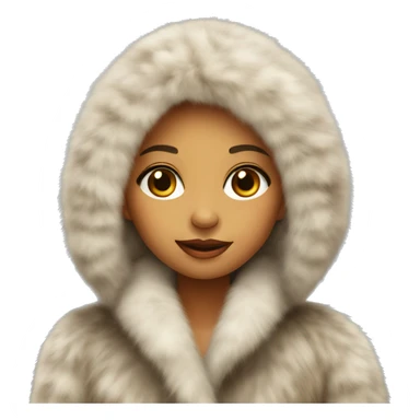 Beautiful girl in a fur-coat sticker