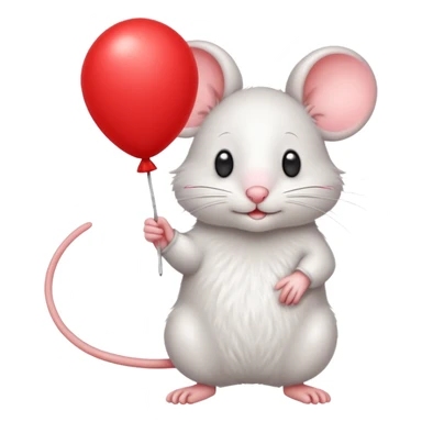 mouse holding balloon sticker