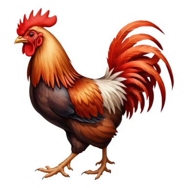 A rooster that’s running fast sticker