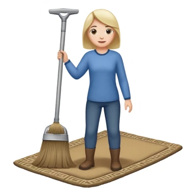 Lifting up a rug and sweeping  stuff under to hide things sticker