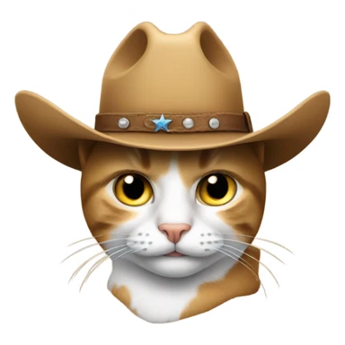 😸 wearing a cowboy hat sticker