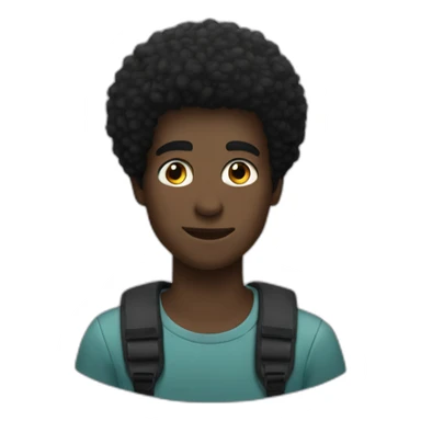 Jeunes homme noire Afro airs pods  sticker