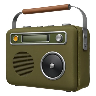 Military portable radio in cover, sticker