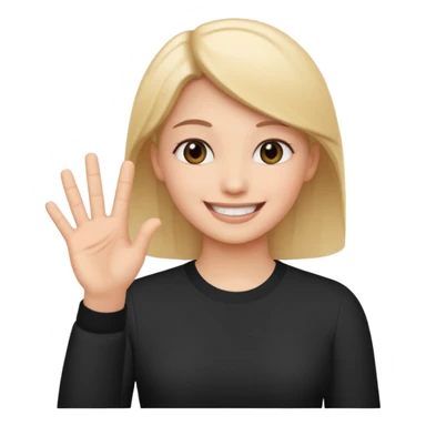 Smile emoji with sign language sticker