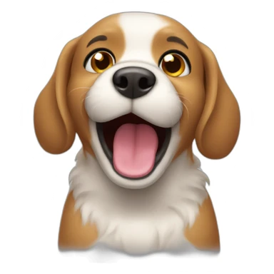 Little Cute dog singing sticker
