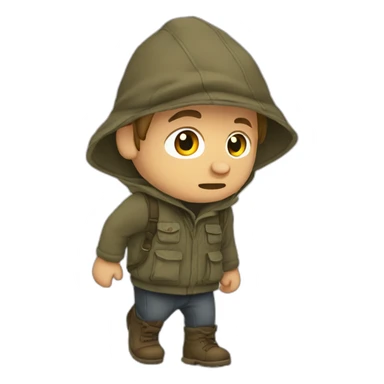 sneaking-away sticker