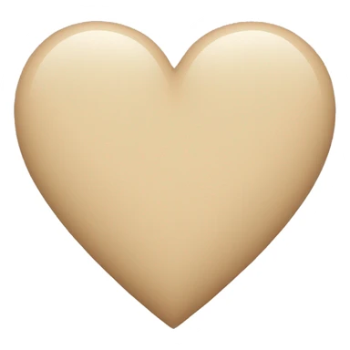 Beige heart sticker