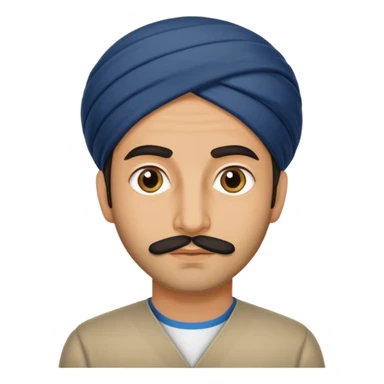 Portrait of a male Iranian civilian with a neutral expression 1980 sticker