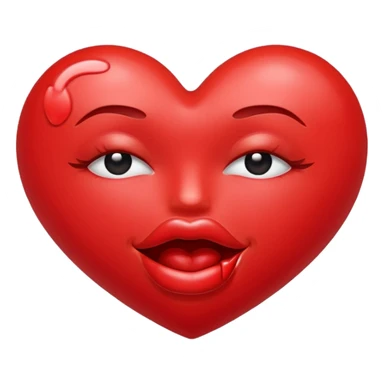 Heart shaped kiss emojis sticker