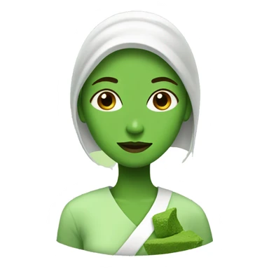 Women with matcha sticker