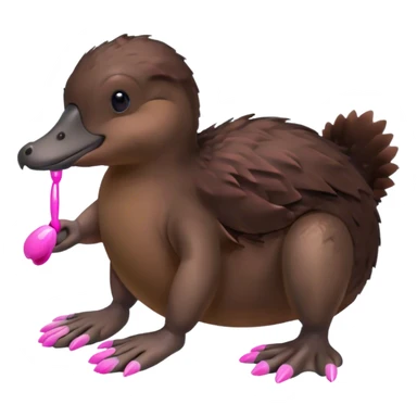platypus with painted nails sticker