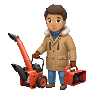 Man with Snowblower sticker
